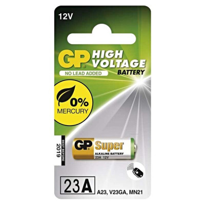 Baterie alkalická, 23AF, V23GA, MN21, 12V, GP, blistr, 1-pack