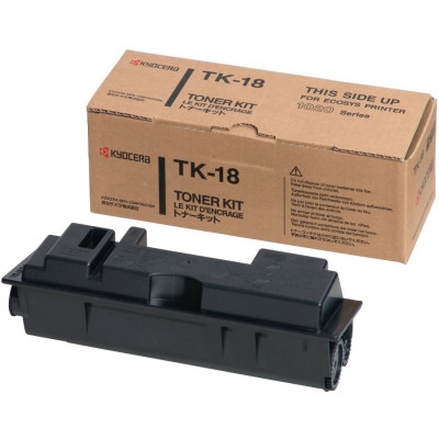 Kyocera TK-18K (1T02FM0EU0), originální toner, černý, 7200 stran