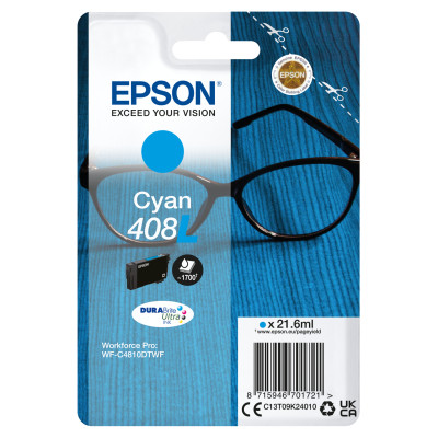 Epson T09K2 (C13T09K24010, 408L), originální inkoust, azurový, 21,6 ml, XL