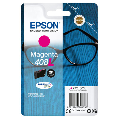 Epson T09K3 (C13T09K34010, 408L), originální inkoust, purpurový, 21,6 ml, XL