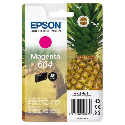 Epson T10G3 (C13T10G34020, 604), originální inkoust, purpurový, 130 stran (2,4 ml)