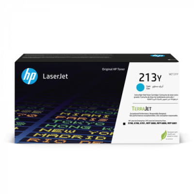 HP W2131Y (213Y), originální toner, azurový, 12000 stran