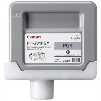 Canon PFI-301PGy (1496B001), originální inkoust, photo šedý, 330 ml