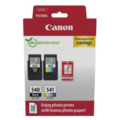 Canon PG-540/CL-541 (5225B013), originální inkoust, černý/barevný, 8 + 8 ml, 2-pack + GP-501 50 listů