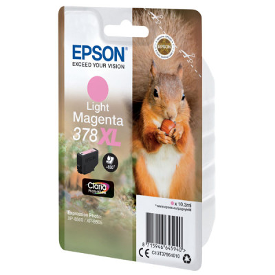 Epson T3796 (C13T37964010, 378XL), originální inkoust, světle purpurový, 10.3 ml, XL