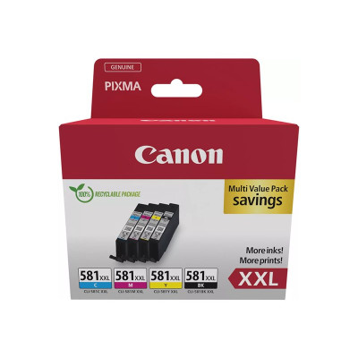 Canon CLI-581XXL (1998C007, 1998C006), originální inkoust, CMYK, 4 x 11,7 ml, XXL