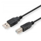 Logo USB kabel (2.0), USB A samec - USB B samec, 1.8m, černý