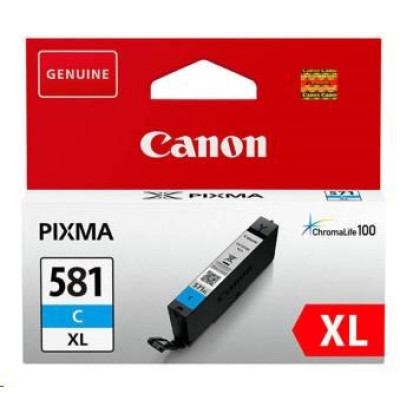 Canon CLI-581XL C (2049C001), originální inkoust, azurový, 8,3 ml, XL