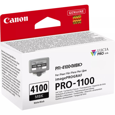 Canon PFI-4100MBK (6776C001), originální inkoust, matně černý, 80 ml