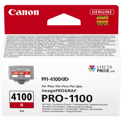 Canon PFI-4100R (6785C001), originální inkoust, červený, 80 ml