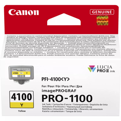 Canon PFI-4100Y (6780C001), originální inkoust, žlutý, 80 ml