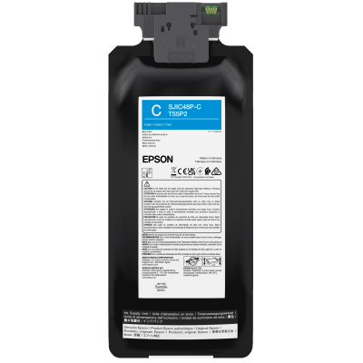 Epson T55P2 (SJIC48P-C, C13T55P240), originální inkoust, azurový, 480 ml