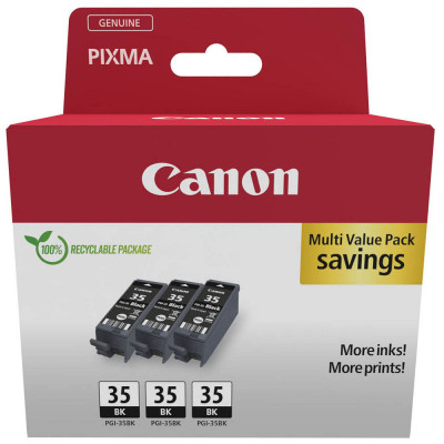 Canon PGI-35Bk (1509B028), originální inkoust, černý, 3 x 191 stran (3 x 9,3 ml), 3-pack