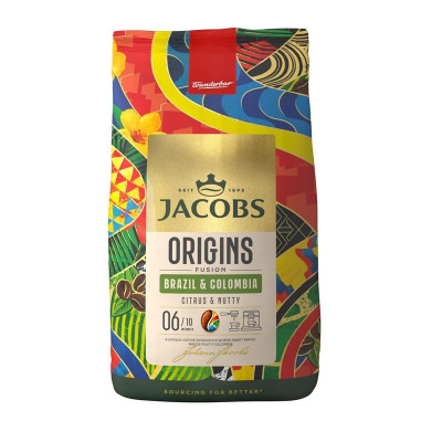 Zrnková káva Jacobs Origins - Brazil & Colombia, 1 kg