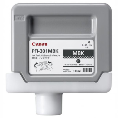 Canon PFI-301MBk (1485B001), originální inkoust, matně černý, 330 ml