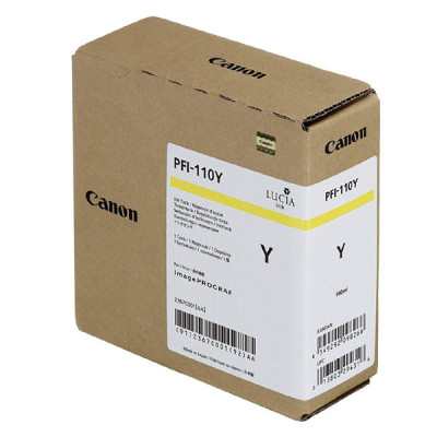 Canon PFI-110Y (2367C001), originální inkoust, žlutý, 160 ml