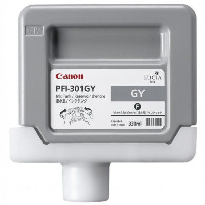 Canon PFI-301Gy (1495B001), originální inkoust, šedý, 330 ml