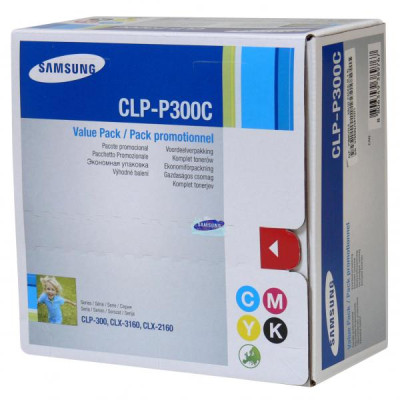 Samsung CLP-P300C, originální toner, CMYK, 3 × 1000 + 2000 stran, 4-pack