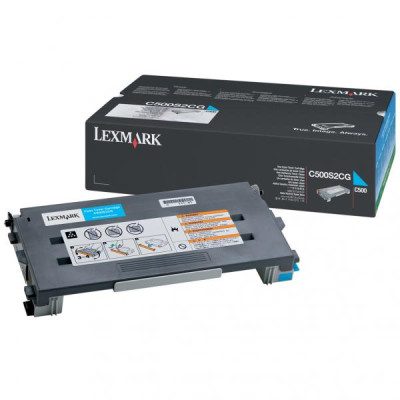 Lexmark C500S2CG, originální toner, azurový, 1500 stran