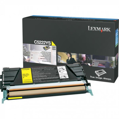 Lexmark C5222YS, originální toner, žlutý, 3000 stran