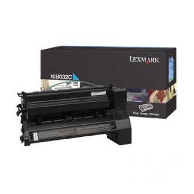 Lexmark 10B032C, originální toner, azurový, 15000 stran