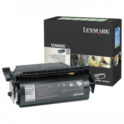 Lexmark 12A6865, originální toner, černý, 30000 stran