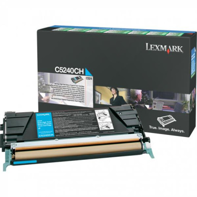 Lexmark C5240CH, originální toner, azurový, 5000 stran