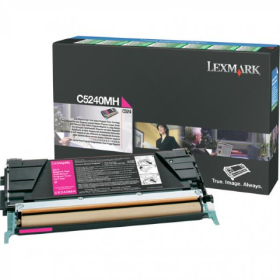 Lexmark C5240MH, originální toner, purpurový, 5000 stran