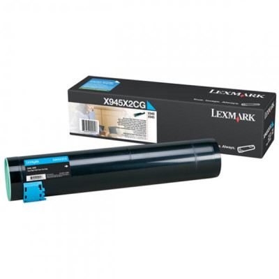 Lexmark X945X2C, originální toner, azurový, 22000 stran