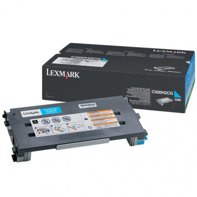 Lexmark C500H2CG, originální toner, azurový, 3000 stran