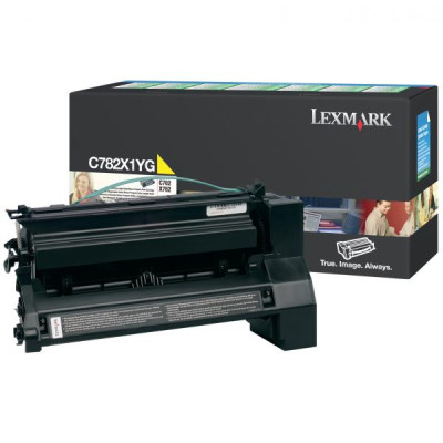 Lexmark C782X1YG, originální toner, žlutý, 15000 stran