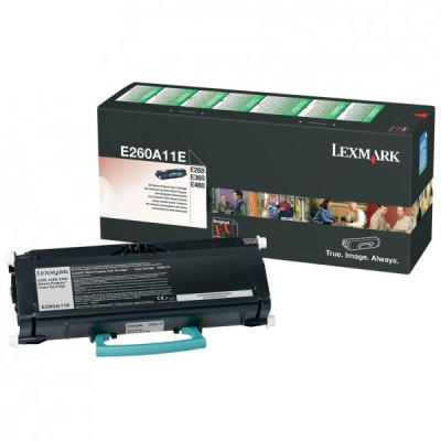 Lexmark E260A11E, originální toner, černý, 3500 stran