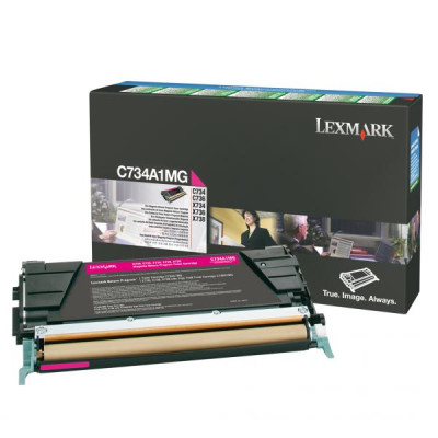 Lexmark C734A1MG, originální toner, purpurový, 6000 stran