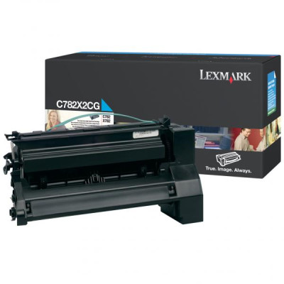 Lexmark C782X2CG, originální toner, azurový, 15000 stran