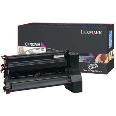 Lexmark C7702MH, originální toner, purpurový, 10000 stran