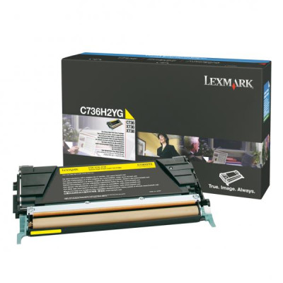 Lexmark C736H2YG, originální toner, žlutý, 10000 stran