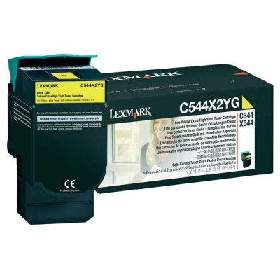 Lexmark C544X2YG, originální toner, žlutý, 4000 stran