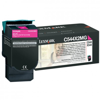 Lexmark C544X2MG, originální toner, purpurový, 4000 stran