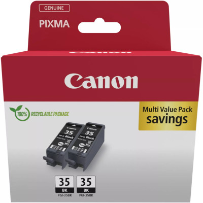 Canon PGI-35Bk (1509B012, 1509B029), originální inkoust, černý, 2 x 191 stran (2 × 9 ml), 2-pack