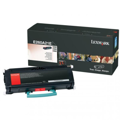 Lexmark E260A21E, originální toner, černý, 3500 stran