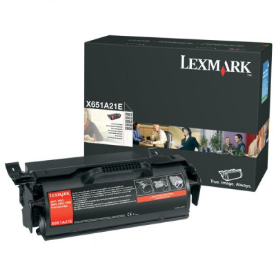 Lexmark X651A21E, originální toner, černý, 7000 stran