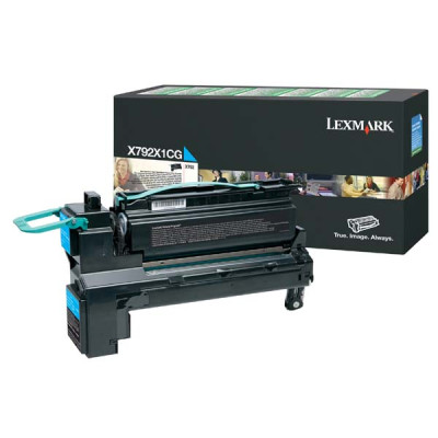 Lexmark X792X1CG, originální toner, azurový, 20000 stran