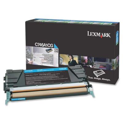 Lexmark C746A1CG, originální toner, azurový, 7000 stran