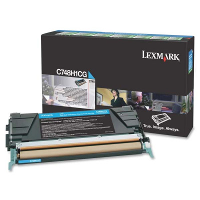 Lexmark C748H1CG, originální toner, azurový, 10000 stran