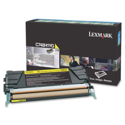 Lexmark C748H1YG, originální toner, žlutý, 10000 stran