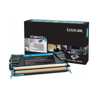 Lexmark X748H1CG, originální toner, azurový, 10000 stran