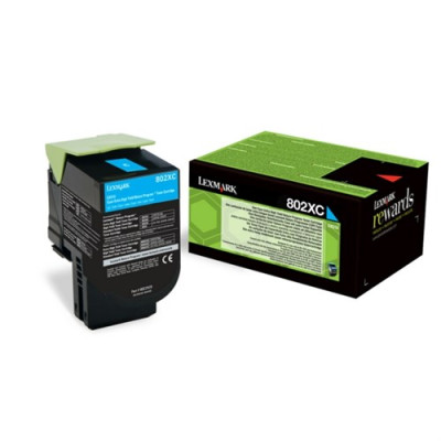 Lexmark 80C2XC0 (80C2XCE), originální toner, azurový, 4000 stran