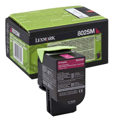 Lexmark 80C2SM0 (80C2SME), originální toner, purpurový, 2000 stran