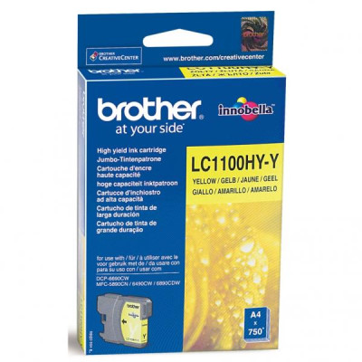 Brother LC-1100HYY, originální inkoust, žlutý, 750 stran