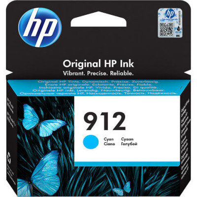 HP 3YL77AE (912), originální inkoust, azurový, 315 stran